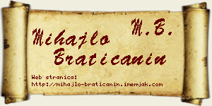 Mihajlo Bratičanin vizit kartica